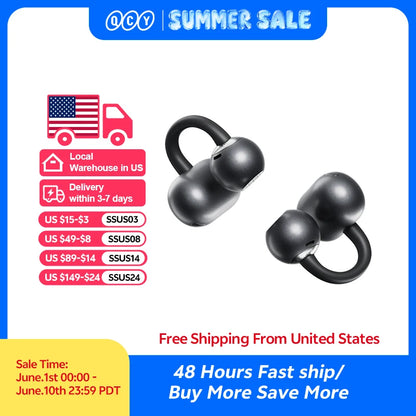 QCY CT06 Clip On Earbuds Crossky C50 Open Ear Wireless Bluetooth 6.0 Headphones with 4 Mic 35H Earbuds Comfortable for Running