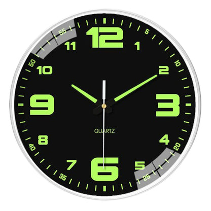 8-inch Night Light Wall Clock Battery Operated Glow in The Dark Clocks Silent Light Up Wall Clocks for Living Room Bedroom Decor