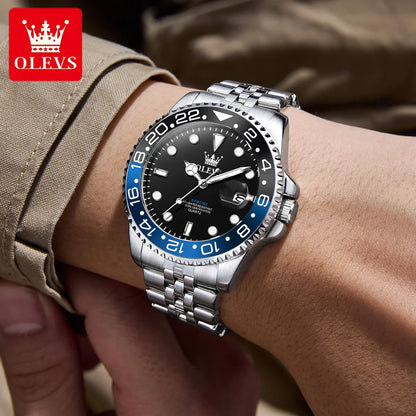 OLEVS 5657 Mens Watch Original Fashion Brand Waterproof Luminous Quartz Watch Luxury Men Automatic Date Sport Watch For Men