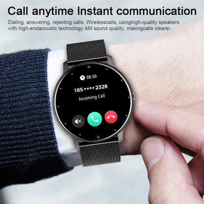 LIGE 2024 Smart Watch Men 1.28" Full Touch Bracelet Fitness Tracker Sports Watches Bluetooth Call Smart Clock Women Smartwatch