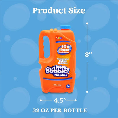 JOYFY 2 Bottles Bubbles Refill Solutions 64 oz (up to 5 Gallon) Concentrated Solution for Bubble Machine Gun Wand Refill Fluid