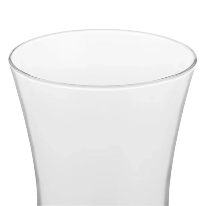 Clear Glass 8 Inch Floral Vase 2 Pack Elegant Design Sturdy Base Home Office Tabletop Decoration
