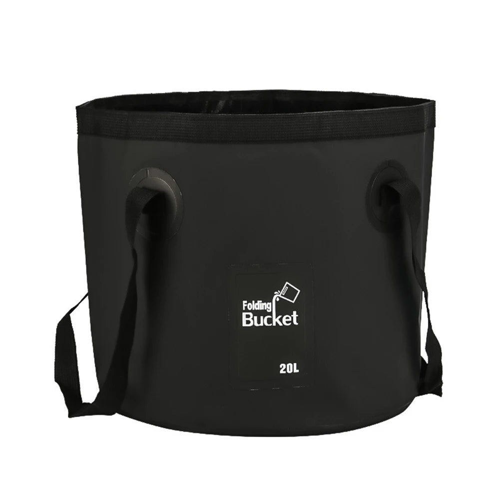 20L Fishing Folding Bucket Waterproof Collapsible Bucket Multifunction Camping Bucket Bag Lightweight for Travel Fishing Boating