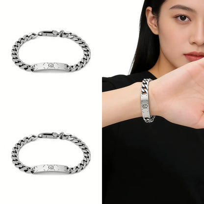 2026 New S925 Sterling Silver Fashion Retro Double G Skull Bracelet Commute
