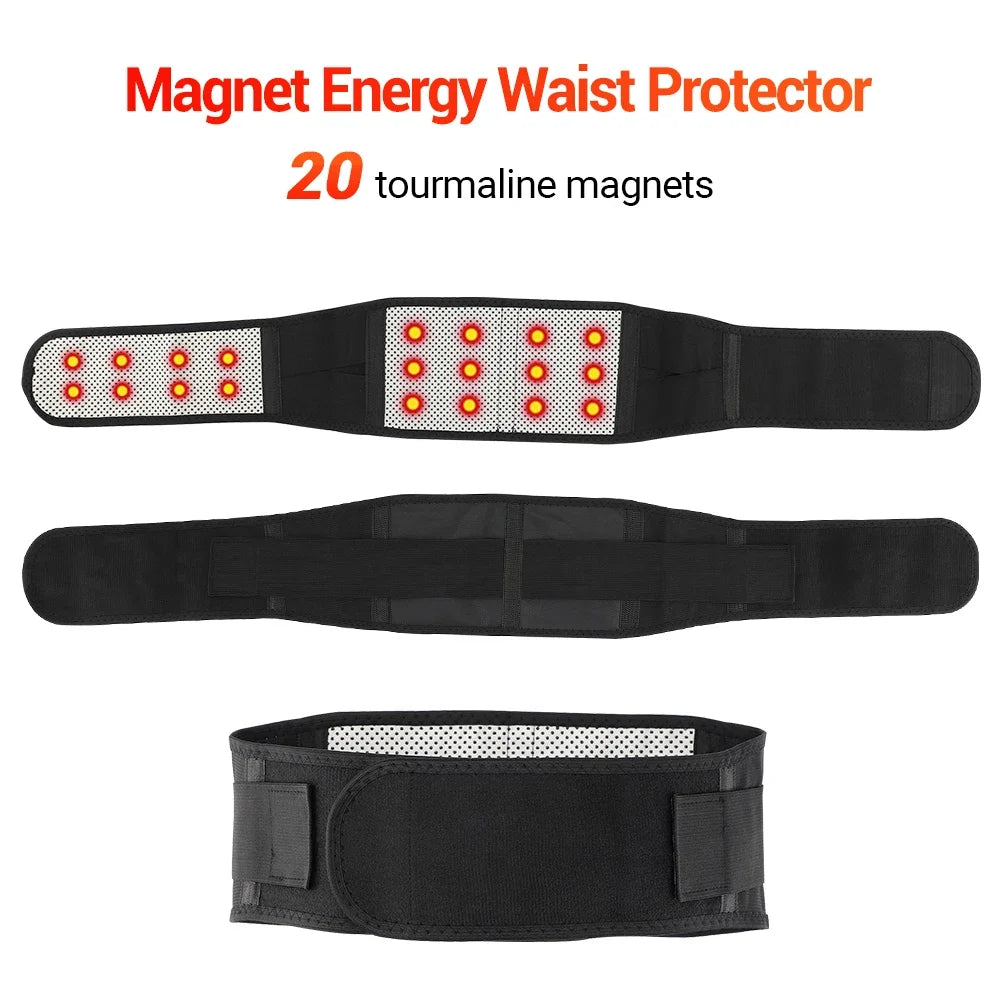 Adjustable Waist Tourmaline Self Heating Magnetic Therapy Back Waist Support Belt Lumbar Brace Massage Band Health Care Therapy