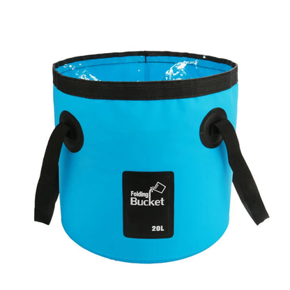 20L Fishing Folding Bucket Waterproof Collapsible Bucket Multifunction Camping Bucket Bag Lightweight for Travel Fishing Boating