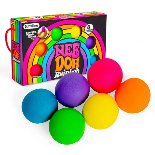 New hot selling stress relieving toy rainbow color stress relieving ball pinch music gift box mini sensory squeezing toy set
