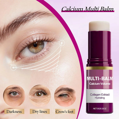 Korean Calcium Volume Multi Balm Stick - Hydrating & Firming Stick  Anti-Wrinkle Care Collagen Infused Pre-Makeup Moisturizer