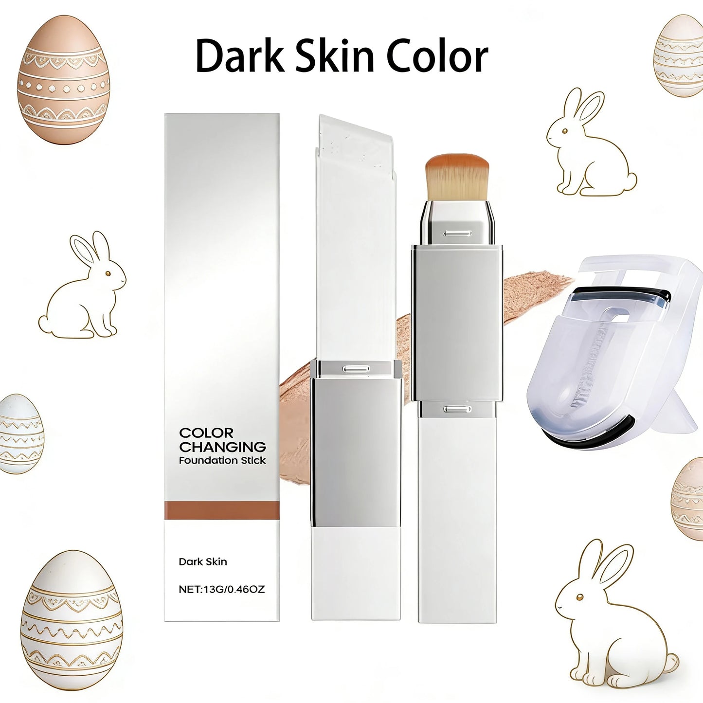 2-in-1 concealer foundation stick, covers dark circles, waterproof and sweatproof, creates the ideal flawless makeup look