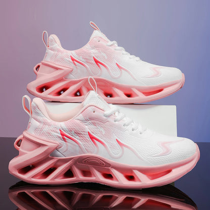 Four-season women's road running shoes, shock-absorbing sports control casual sports shoes, outdoor anti-slip cross-country shoe