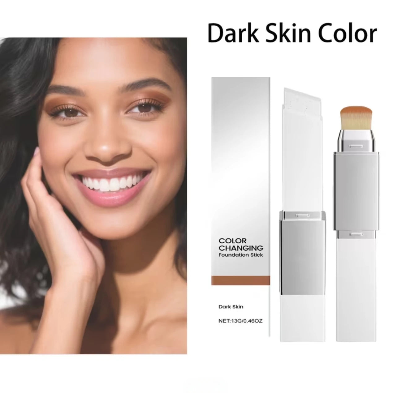 2-in-1 concealer foundation stick, covers dark circles, waterproof and sweatproof, creates the ideal flawless makeup look
