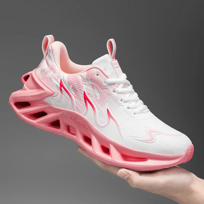 Four-season women's road running shoes, shock-absorbing sports control casual sports shoes, outdoor anti-slip cross-country shoe