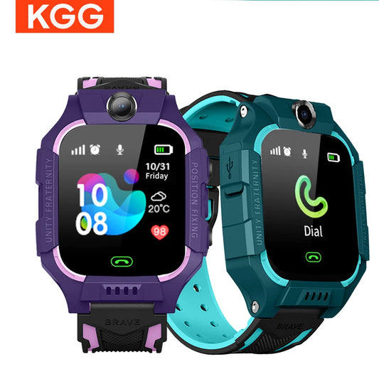 KGG Q19 Kids Smart Watch for Sim Card Smartwatch for Children Sos Call Phone Camera Voice Chat Photo Boy Girl Gift Color Screen