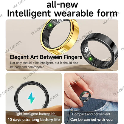 R09 Rings Women's Men Couple Health Monitor Steps Jring APP Smartring Electronics Devices Waterproof Remote Control Android Ios