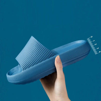 Bebealy Summer Home Thick-Soled Slippers For Women Breathable Non-slip Bathroom Women's Slippers Perfect For Indoor Relaxation