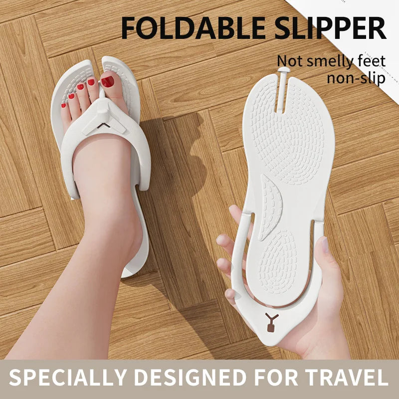 Travel lightweight foldable slippers for women, disposable for showering, portable slippers for men on business trips