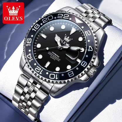 OLEVS 5657 Mens Watch Original Fashion Brand Waterproof Luminous Quartz Watch Luxury Men Automatic Date Sport Watch For Men