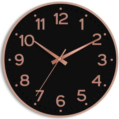 Wall Clock Green, Silent Wall Clocks Battery Operated -Modern Non Ticking Analog Clock Decorative for Kitchen Office Bathroom B