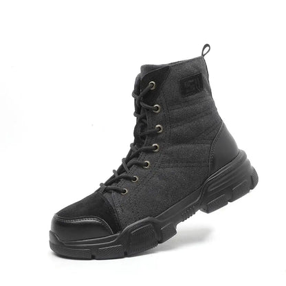 SUADEX Steel Toe Boots for Men Work Boots Indestructible Work Shoes Desert Safety Boots Safety Shoes 36-48