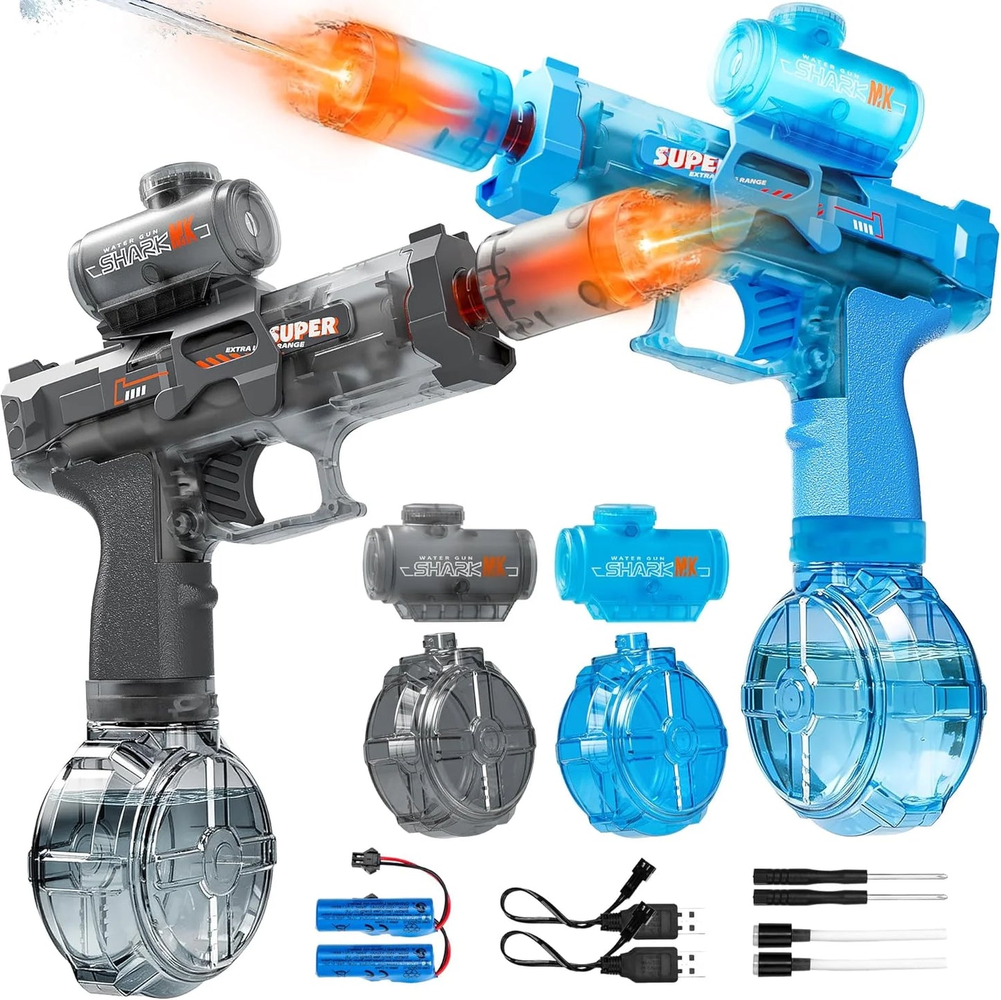 Electric Water Gun, Automatic Squirt Guns with Long Range with Large Capacity,  Water Blasters for Outdoor Summer
