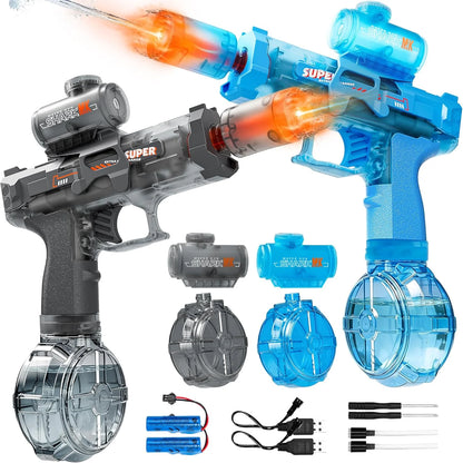 Electric Water Gun, Automatic Squirt Guns with Long Range with Large Capacity,  Water Blasters for Outdoor Summer