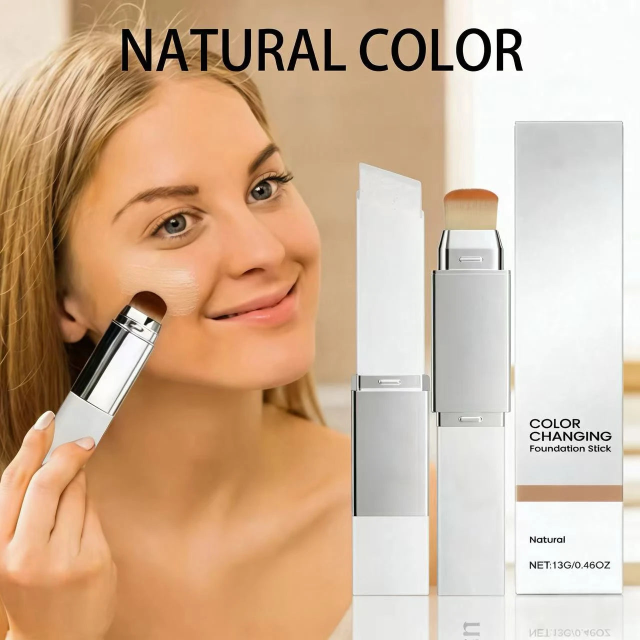 2-in-1 concealer foundation stick, covers dark circles, waterproof and sweatproof, creates the ideal flawless makeup look