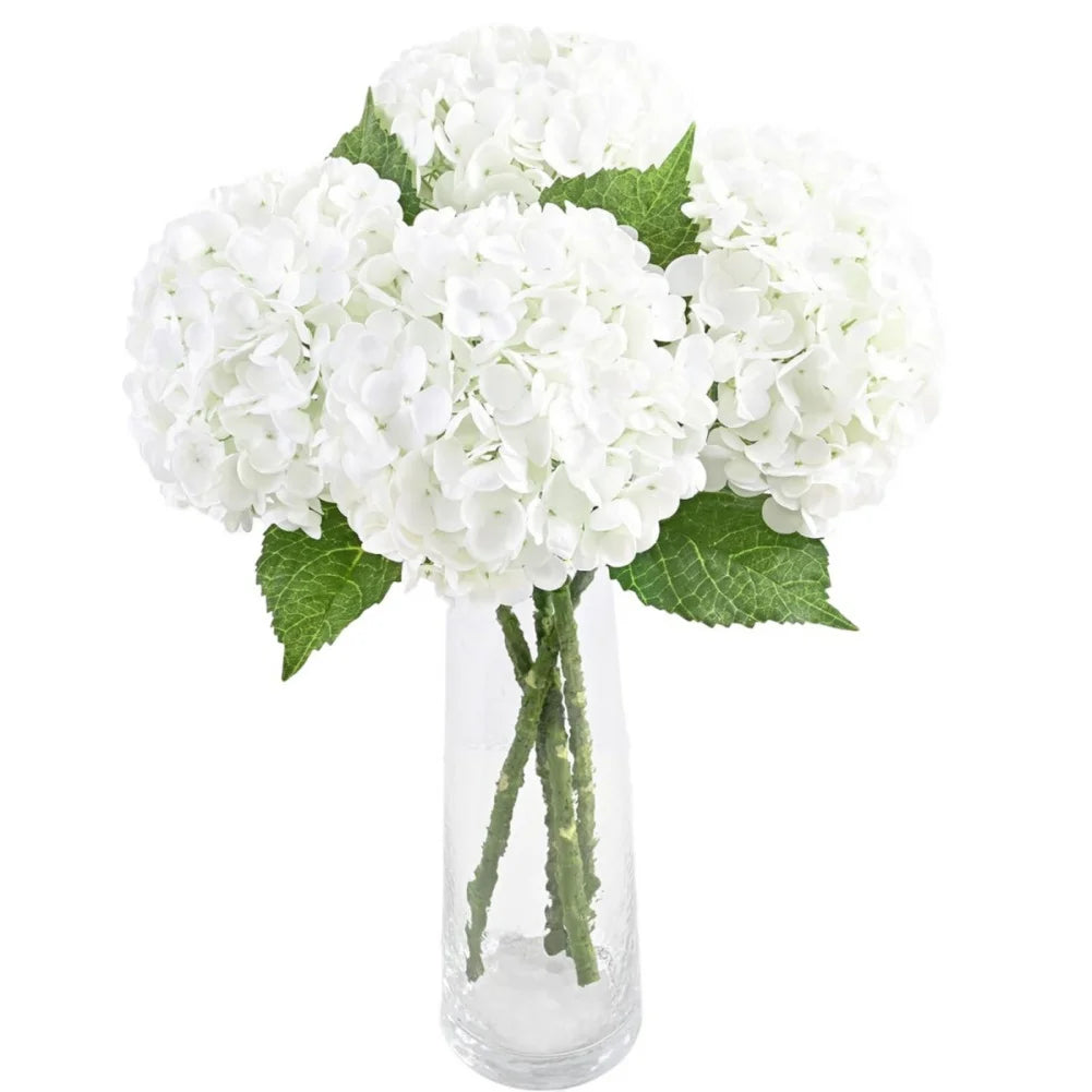 4pcs Large Hydrangea Artificial Flowers Blue Green Artificial Hydrangea Flower Branches Wedding Bouquet Flower 45cm/17.71in