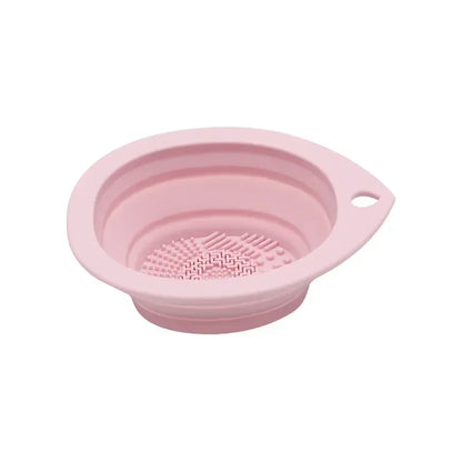 Foldable Silicone Brush Cleaner Scrubber Box Washing Bowl Powder Puff Eyeshadow Brushes Beauty Tool