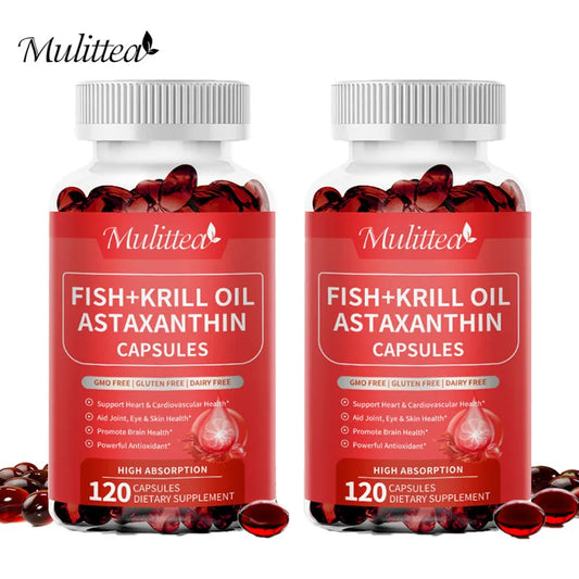Mulittea Astaxanthin Capsules Promotes Cardiovascular Health and Accelerates Metabolism supporting Eye, Joint & Skin Health