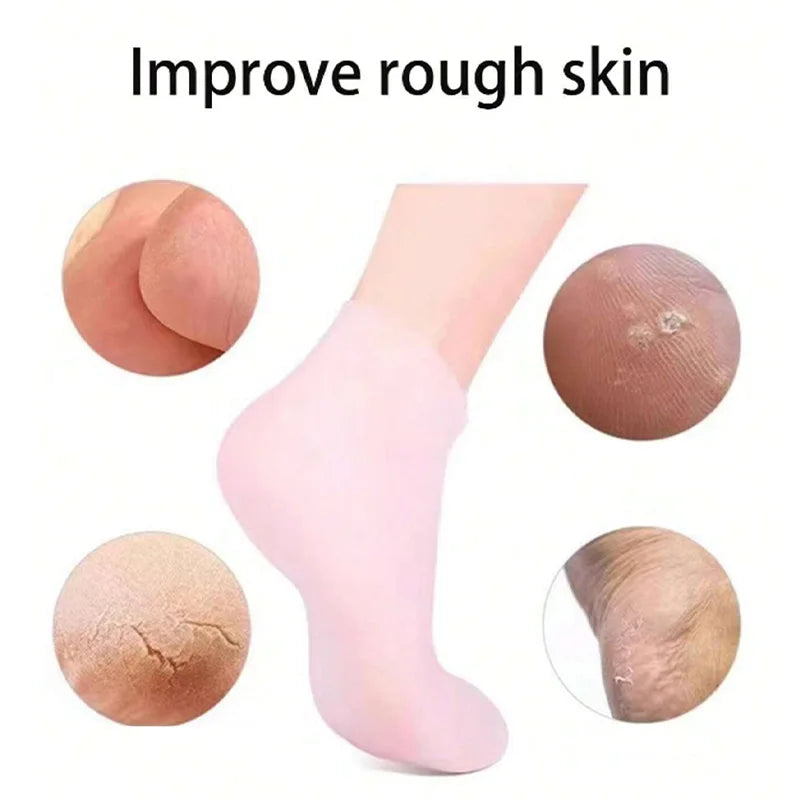 Universal silicone foot repair foot mask moisturizing foot spa mask effectively moisturizes foot protection socks foot care tool