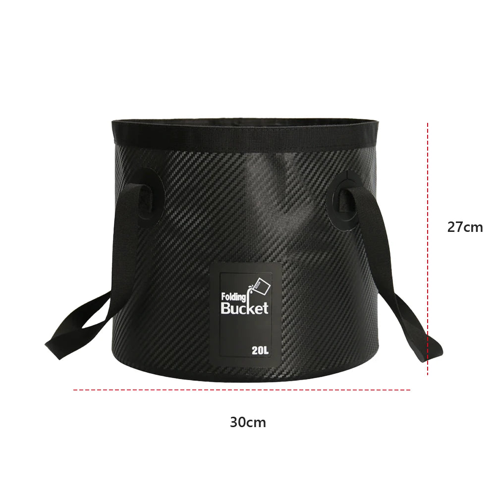 20L Fishing Folding Bucket Waterproof Collapsible Bucket Multifunction Camping Bucket Bag Lightweight for Travel Fishing Boating
