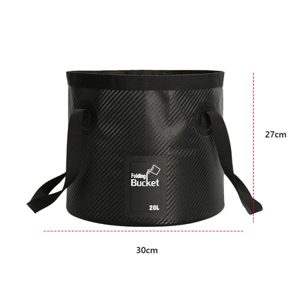 20L Fishing Folding Bucket Waterproof Collapsible Bucket Multifunction Camping Bucket Bag Lightweight for Travel Fishing Boating