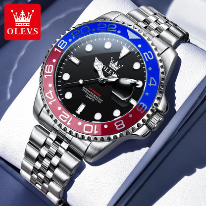 OLEVS 5657 Mens Watch Original Fashion Brand Waterproof Luminous Quartz Watch Luxury Men Automatic Date Sport Watch For Men