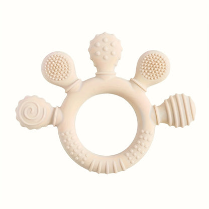 Baby silicone teether anti-eating hand grasping training biting and biting and biting teething sticks nibbling toys chewing teet