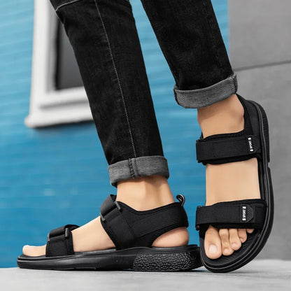 A Pair of Non-Slip Men's Sandals for Summer New Wear-Resistant Breathable Simple White-Soled Men's Business Beach Shoes