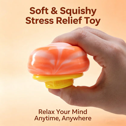Schylling Colorful Ice Cream Squishy Toy - Sensory Fidget Squeeze Stress Relief Anti-Anxiety Focus for Adults And Kids